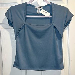 RSQ NWT Girls Dusty Blue Solid Shrug Top Size XL